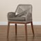 Baxton Studio Jennifer MidCentury Transitional Grey Woven Rope Mahogany Dining Arm Chair 212-12807-ZORO - alternate 9